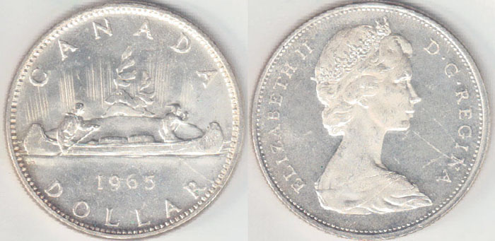 1965 Canada silver $1 A003073